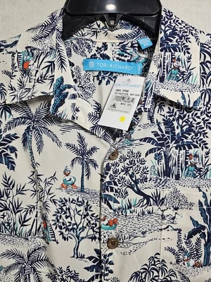 NWT TORI RICHARDS x DISNEY Hawaiian Camp Aloha Shirt Boys XL 14-16 Button Up - Image 1 of 4