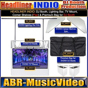HEADLINER INDIO DJ Booth, Light Stand, TV Mount, Speaker Shelves & Premium Bag - Picture 1 of 24