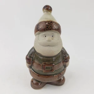 Hand-Painted Ceramic Santa Claus Figurine Christmas Decor Rustic Folk Art - Picture 1 of 8
