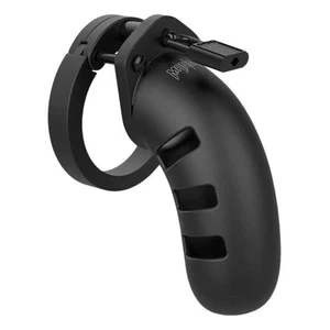 Man Cage 21 - 4.5 Inch Silicone Chastity Device for BDSM Control with Adjustable - Picture 1 of 3
