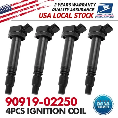 High-quality 90919-02250 4Pcs Ignition Coil durable for 2006-2015 Lexus IS350 - Image 1 of 4