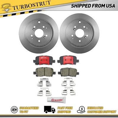 Kit de pastillas de freno rotores de freno traseros Brembo Prime para Acura MDX 2001-2006 Foto 1 de 4