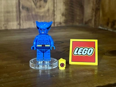 LEGO Authentic Marvel X-Men Beast Minifigure  (colmar22) w/ Coffee Cup New!!! - Image 1 of 2
