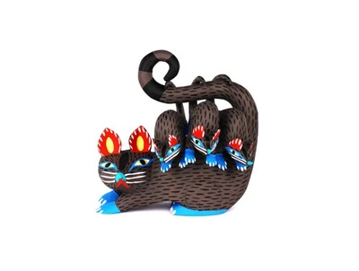 Oaxacan Wood Carving Armando Jimenez Possum Baby Oaxaca Mexico Folk Art Alebrije - Image 1 of 4