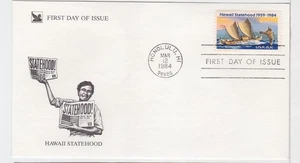 TurtlesTradingPost- Hawaii Statehood  1984 #2080 FDC Readers Digest Cachet - Picture 1 of 1