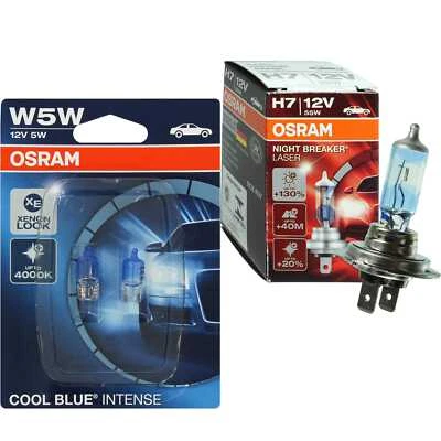 OSRAM NIGHT BREAKER LASER H7 +130% W5W COOL BLUE INTENSE SET Glühbirne Lampe - Bild 1 von 4