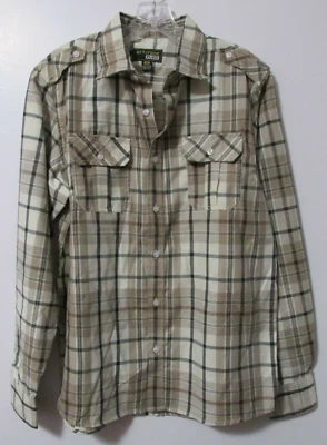 Men's Attitude Brand Plaid Long Sleeve Button Down Shirt Size MED - Image 1 of 4