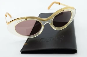 Jean Paul Gaultier Sunglasses 56-7201 Translucent Honey Gold Oval + JPG Case - Picture 1 of 12