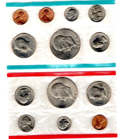 1974 U.S. mint uncirculated coin set of thirteen (13) Cover