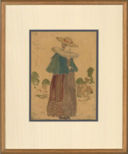 Attrib. Elyse Ashe Lord (1900–1971) - 20thC Watercolour, 17thC Prague Costume
