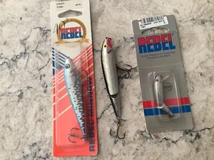 3 Rebel lures 40th Anniversary, ultra light jointed minnow, and jointed minnow - Picture 1 of 2