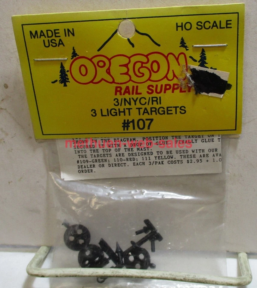 Oregon Rail Supply~107~3 Light Targets~NYC & RI RR Style~NOS & MIB - Image 1 of 1