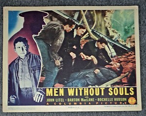 MEN WITHOUT SOULS orig 1940 lobby card GLENN FORD/JOHN LITEL 11x14 movie poster