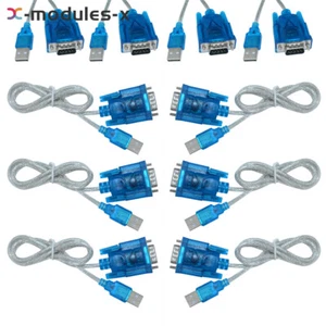 10PCS USB to RS232 Serial Port 9 Pin DB9 Cable Serial COM Port Adapter Convertor - Picture 1 of 7
