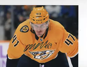 NASHVILLE PREDATORS MICHAEL MCCARRON SIGNED FACEOFF 8X10 - Picture 1 of 1