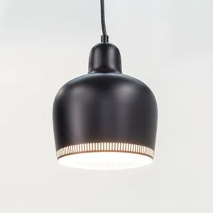 Nuova lampada a sospensione Aino & Alvar Aalto Artek campana dorata in nero A330s 10+ disponibili - Foto 1 di 8
