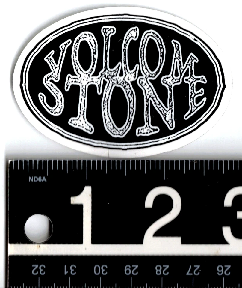 Volcom Stone Sticker 2.8 x 2 in Black/White Skate Surf Snow Decal - Image 1 of 1