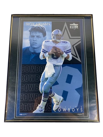 Troy Aikman ELITE Vintage 1994 Dallas Cowboys NFL Action Costacos Brother POSTER Cover