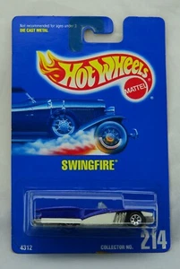Hot Wheels Swingfire Plymouth Studebaker #214 Blue White 7 sp MOC 1991 Blue Card - Picture 1 of 10