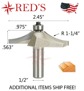 Tideway Carbide Pro LC12010908 2-1/2D Tischkante 1/2" Schaftfräser Bit - Bild 1 von 1