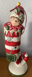 Blue Sky Clayworks Weihnachten ""ELF IN EINEM STOCKING"" Kerzenhaus T-Lite 12" neu mit Etikett - Bild 1 von 6