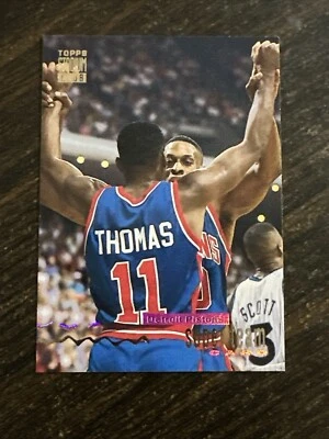 Vtg 1993-94 NBA Topps Stadium Club “Super Teams” Card #8 DETROIT PISTONS NM/M SP - Image 1 of 2