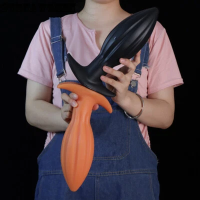 5 Size Wearable Huge Plug Large Soft Silicone Butt Plug Massage Dilator Sex Toy - Image 1 of 4