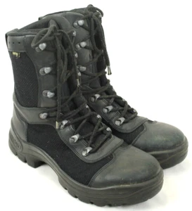 HAIX GORE-TEX BLACK EMS LAW ENFORCEMENT LEATHER COMBAT BOOTS SIZE 9.5M US VGC! - Picture 1 of 9
