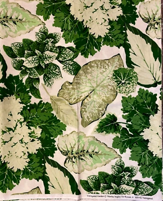 Martha Negley Rowan 绗缝织物 / 多色花园 - 绿色面霜 - 1 码 — 第 1/4 张图片