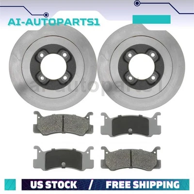 Juego de rotores de freno trasero + pastillas de freno para Mazda 323 1988 1989 Foto 1 de 4