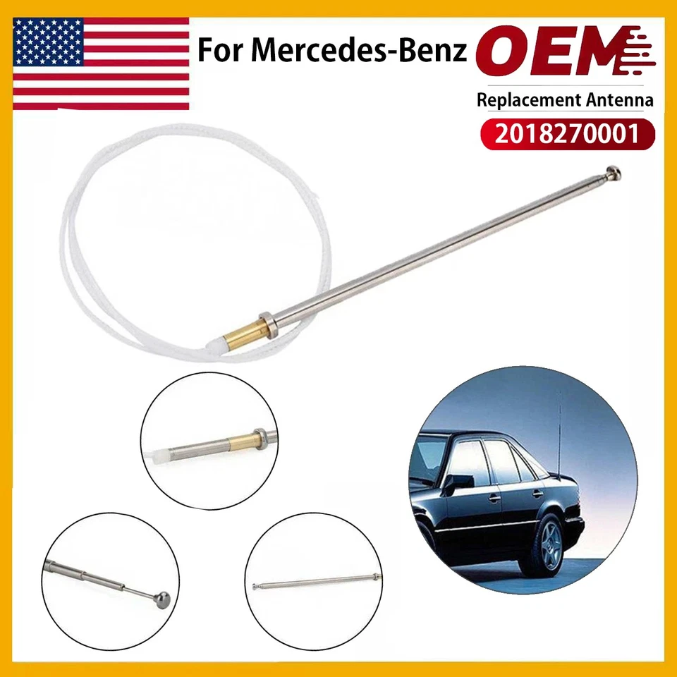 For Mercedes-Benz W124 W126 W201 C107 R107 Power Antenna Mast -OEM Replacement Foto 1 de 4