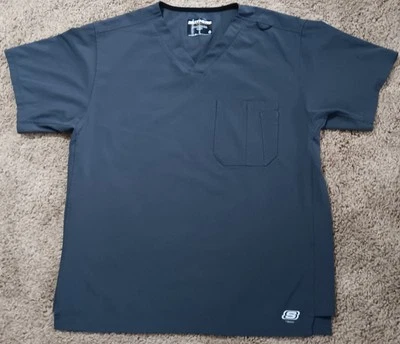 Skechers Women's Size Large Dark Gray Scrub Top Medical Nursing - Image 1 of 4