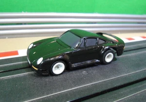 Vintage Tomy Aurora AFX HO 1:64 Slot Car 1987 Black Porsche 959 (tested) - Picture 1 of 6