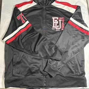 Men’s 4X Big Vintage Ecko Unltd Full Zip Jacket Black Red Track 29x31” - Picture 1 of 11