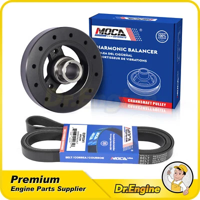 Cinturón serpentino equilibrador armónico compatible con Chevrolet GMC 90-95 K/C 1500 K/C 2500 5,0 L Foto 1 de 4