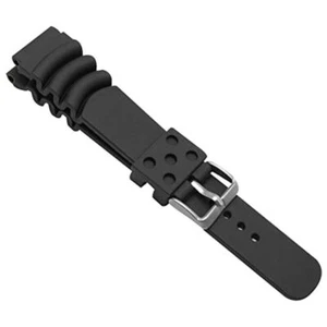 For Seiko Dive Watch Black Sports 20MM Silicone Band Replacement Wristband Strap - Picture 1 of 10
