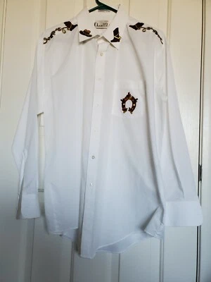 Chaplin VtgMen's Western Hand Designed Shirt Size XL  Rodeo Cowboy Vintage 32-33 - Image 1 of 4