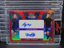 2022 Leaf Vivid Archie Gray Luca Thomas DA-8 Dual Auto Autograph Yellow Red #2/6
