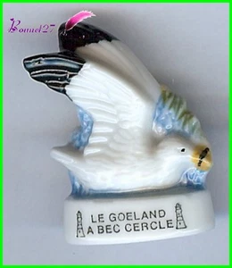 Feve de collection Oiseau de Mer Edition Atlas " Le Goéland à Bec Cercle " #C11