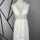 L1005 Haltertop A-line Backless Beads Chiffon Dress Size XSmall
