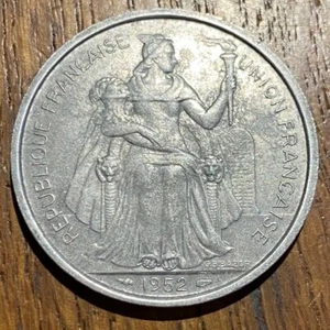 PIECE DE 5 FRANCS ÉTABLISSEMENT DE L’OCEANIE 1952 (1019) - Imagen 1 de 2