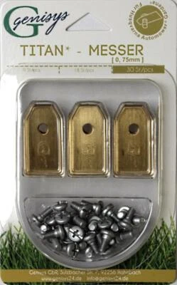 30 TITAN Ersatz Messer Klingen NEUE FORM f Husqvarna Automower / Gardena Mährobo - Bild 1 von 4