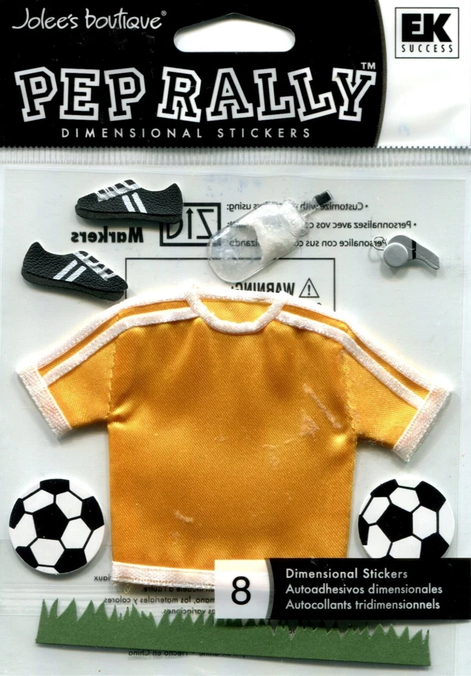 Libro de recortes Jolees Boutique Pep Rally FÚTBOL pegatinas dimensionales DORADO Foto 1 de 1