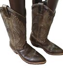 BOTTES WESTERN COUNTRY EN CUIR TAILLE 6 M JOLIES