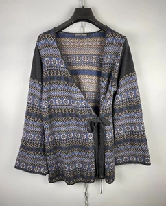 Gudrun Sjoden Oversized Knit Cotton Wool Open Cardigan Kimono Sweater Size M - Picture 1 of 9