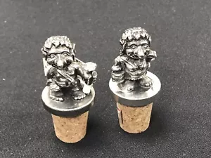 2 NEW Troll Brass Bottle Wine Toppers - Picture 1 of 5