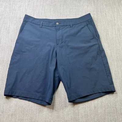 Pantalones Cortos Lululemon Commission Warpstreme Hombres 34 Azul 11" Rendimiento Chino Elástico Foto 1 de 4