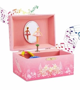 Jewelkeeper Ballerina Music Jewelry Box – Swan Lake Tune, Elegant Pink Keepsake - Picture 1 of 6