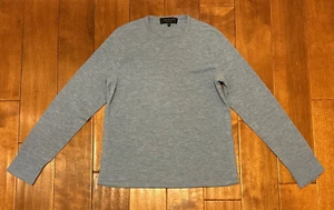 Rag & Bone Extra Fine Merino Wool Sweater Men Large Blue Knit Crew Neck Pullover - Picture 1 of 14