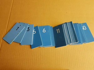 Set 30 Stück Nummern 1-30 Schilder Zahlenschild PVC Lager blau ex BW Bundeswehr - Picture 1 of 1